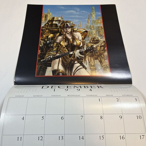 Heavy Metal 1994 Calendar Rowena Goodfellow Royo Vintage Fantasy Art Pin Ups - Picture 14 of 16